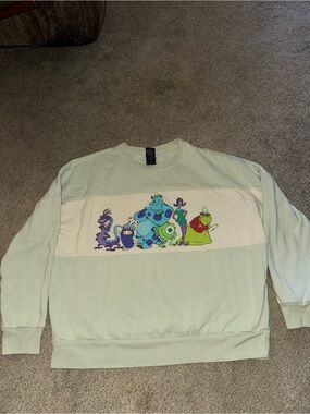 Her Universe Light Mint Monsters Inc Crewneck Sweatshirt